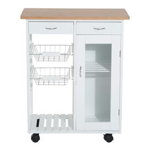 Carro de cocina blanco 70 x 37 x 85cm