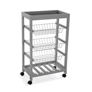 Carro de cocina en madera aglomerada gris