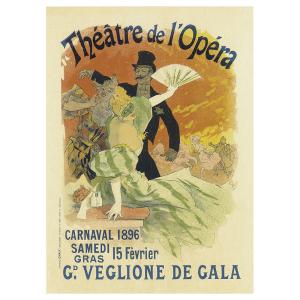 Cartel Artístico Vintage Théâtre De L'Opéra cm. 50x70