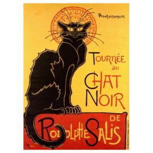 Cartel Artístico Vintage Tournée Du Chat Noir cm. 50x70