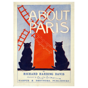 Cartel publicitario vintage About Paris - Cuadro lienzo 50x…