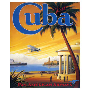 Cartel turístico vintage Cuba 50x60cm