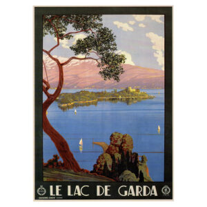 Cartel turístico vintage Le Lac de Garda - Cuadro lienzo 50…