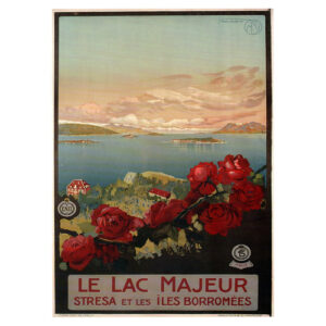 Cartel turístico vintage Le Lac Majeur - Cuadro lienzo 50x7…