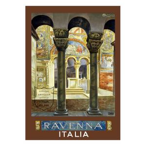 Cartel Turístico Vintage Ravenna cm. 50x70