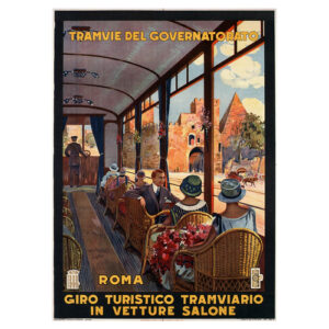 Cartel turístico vintage Roma - Tramvie del Governatorato 5…