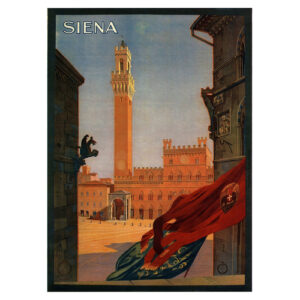 Cartel turístico vintage Siena - Cuadro lienzo 50x70cm