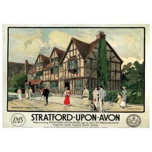 Cartel Turístico Vintage Stratford-Upon-Avon cm. 50x70