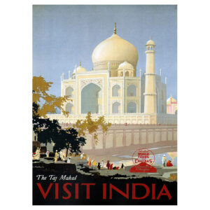Cartel turístico vintage Visit India - Cuadro lienzo 50x70c…