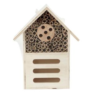 Casa de madera para insectos - 18 x 9 x 14 cm