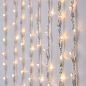 Cascada de luces 220 LED blanco cálido para interior y exte…