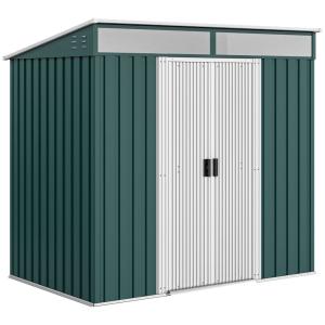 Caseta de jardín 195x122x181,5 cm verde