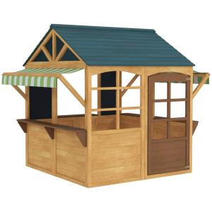 Casita infantil exterior 173x117x144 cm madera natural