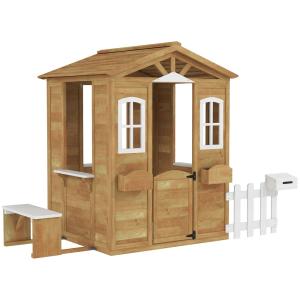 Casita infantil exterior 205x119x140cm madera natural