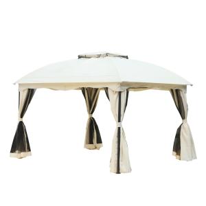 Cenador con techo 300x365x282 cm crema