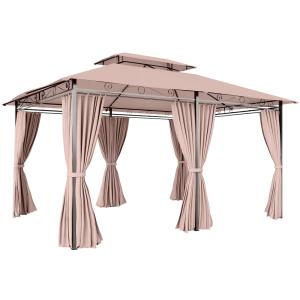Cenador de jardín 300x400x280 cm caqui