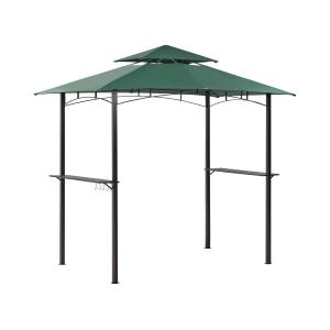 Cenador metal 240 cm 148 cm verde oscuro