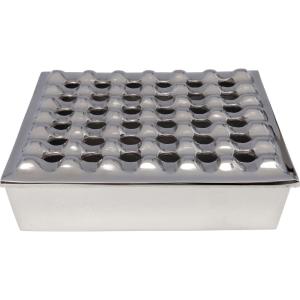 Cenicero soho cuadrado plata 25x25cm