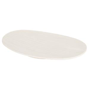Centro de mesa beige de cerámica 39x25x4cm