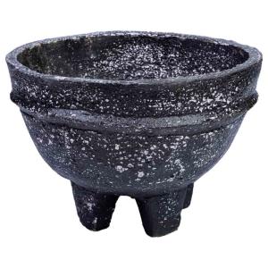 Centro de mesa de papel maché gris 36x36x25