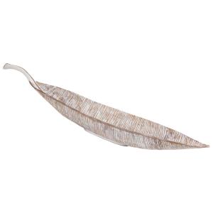 Centro de mesa de poliresina blanco 95x15x20