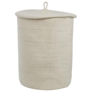 Cesta algodón blanco crema