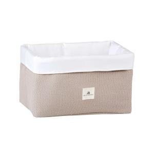 Cesta almacenaje infantil acolchada marrón