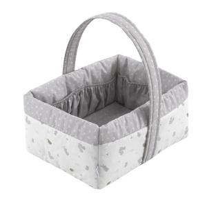 Cesta canastilla gris 22.5x29x29 cm