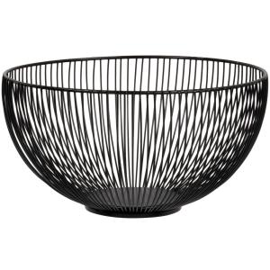 Cesta de alambre de metal negro