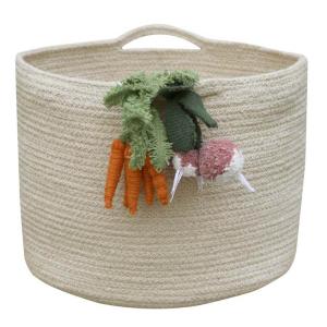 Cesta de algodón para niños - verduras - 23 x 30 x 30 cm