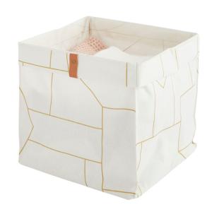 Cesta de almacenaje plegable de polialgodón blanco 31x31x31…