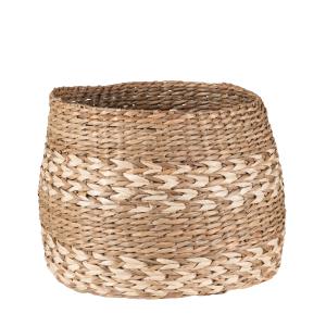 Cesta de almacenamiento en junco de mar, estilo rústico