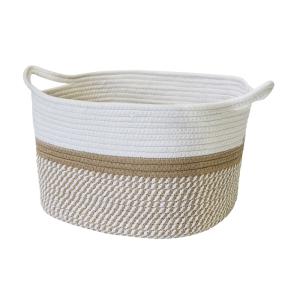 Cesta de cuerda blanca 34x28x24cm