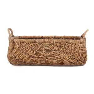 Cesta de hoja de plátano y hierro natural.