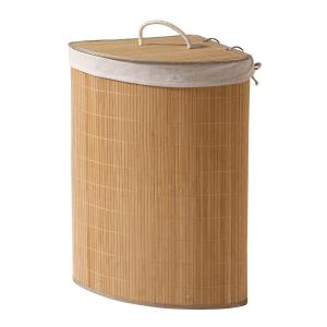 Cesta de ropa de esquina de bambú - h60 cm