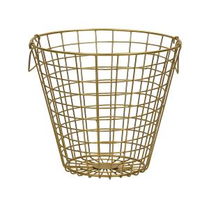 Cesta metal dorado
