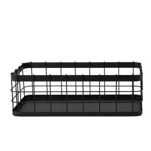 Cesta para organizar la cocina de acero negro