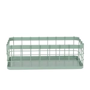 Cesta para organizar la cocina de acero verde