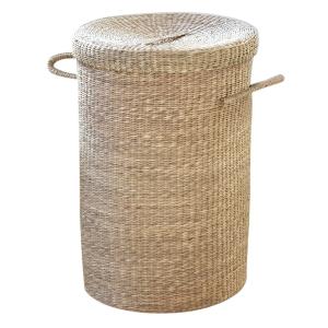 Cesta para ropa de junco de mar natural