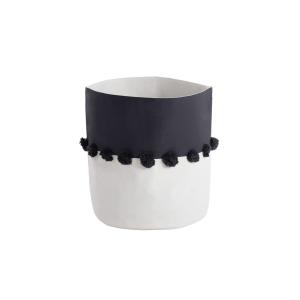 Cestas de almacenaje 100% algodón negras 37x40cm