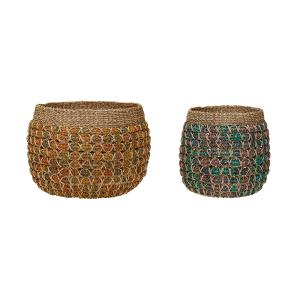 Cestas multicolor (set de 2)