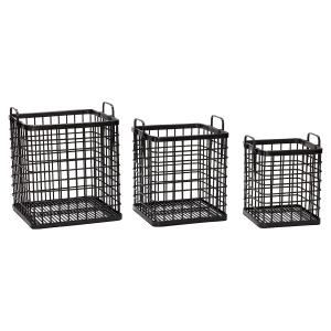 Cestas negras (juego de 3)