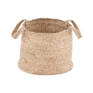 Cesto organizador de yute beige h 28 cm