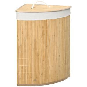 Cesto para ropa 38x38x57 cm madera natural