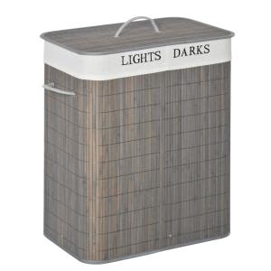Cesto para ropa 52x32x63 cm gris