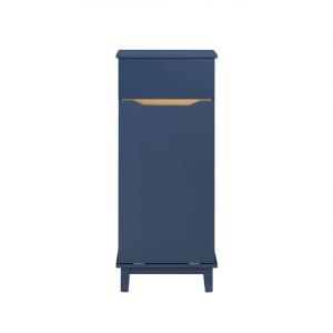 Cesto para ropa sucia con 1 cesto y 1 cajón mdf azul