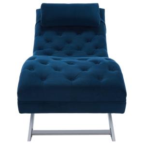 Chaise en eucalipto/madera de caucho navy