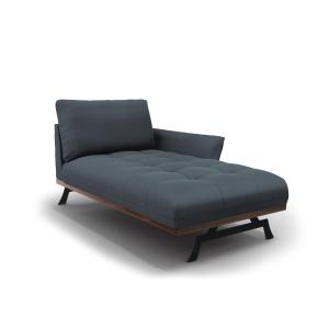 Chaise longue de angulo derecho de tejido estructural azul