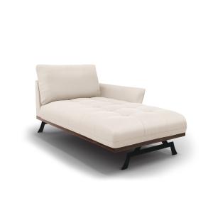 Chaise longue de angulo derecho de tejido estructural beige…