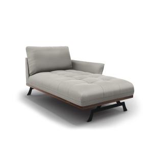 Chaise longue de angulo derecho de tejido estructural gris…